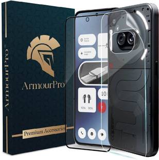 ArmourPro Front and Back Tempered Glass for Nothing Phone 2A 5G, Nothing 2A 5G, Nothing 2A, Nothing Phone 2A, 2A 5G, ( 1 OG Tempered Glass with 1 Back Screen Guard )