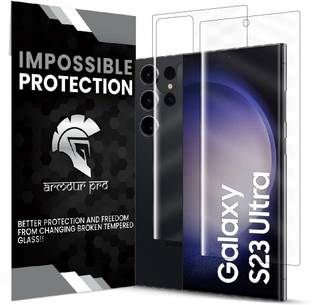 ArmourPro Front and Back Screen Guard for Samsung Galaxy S23 Ultra 5G, One Plus Galaxy S23 Ultra 5G, 1+ Galaxy S23 Ultra 5G, Samsung Galaxy S23 Ultra ( Impossible 4 Layer Nano Flexible Fiber )
