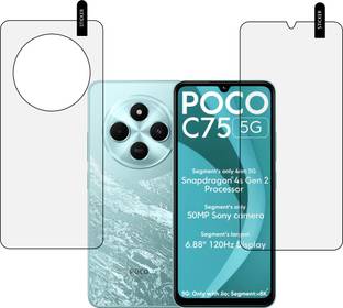 MOBKAVACH Front and Back Tempered Glass for Poco C75 5G