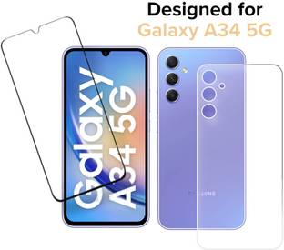 Olonga Front and Back Tempered Glass for SAMSUNG GALAXY A34 5G, GALAXY A34 5G SERIES