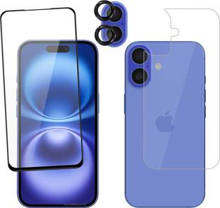 Ten To 11 Front and Back Tempered Glass for Apple iPhone 16, Apple iPhone 16 [With Rear Camera Lens Guard]
