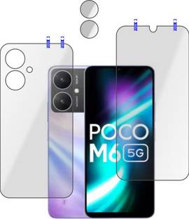 PONDRIK Front and Back Tempered Glass for POCO M6 5G