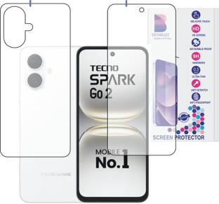 DESIBUZZ Front and Back Tempered Glass for Tecno Spark Go 2