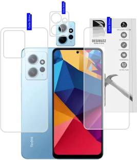 DESIBUZZ Front and Back Tempered Glass for REDMI Note 12, (Flexible), Camera Lens