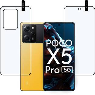 MOBKAVACH Front and Back Tempered Glass for Poco X5 Pro 5G