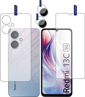 देसीबज़ Front and Back Tempered Glass REDMI 13c 5G, (फ्लेक्सिबल ), कैमरा लेंस के लिए