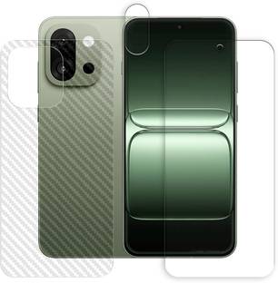 SOMTONE Front and Back Tempered Glass for OnePlus 13s 5G Tempered Glass Screen Protector | Anti-Scratch | Edge to Edge Full Coverage | 9H Hardness ( 1 FRONT SCREEN GUARD + 1 BACK CARBON FIBER SKIN + 1 CAMERA LENS PROTECTOR )