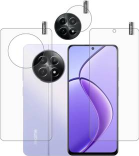 BOMGUARD Front and Back Screen Guard for REALME 12x 5G with camera lens protector