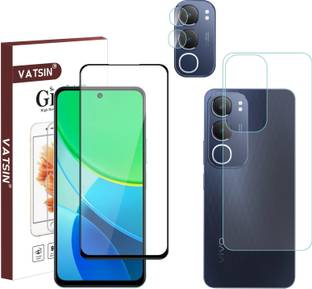 Vatsin Front and Back Tempered Glass for ViVO Y29 5G, ViVO Y29 5G [With Rear Camera Lens Guard]