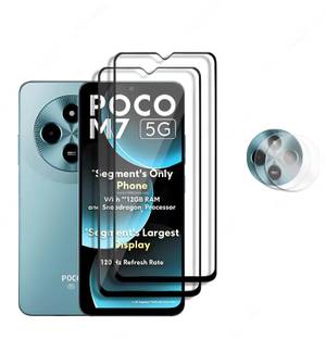 BEAUTSS Front and Back Tempered Glass for POCO M7 5G
