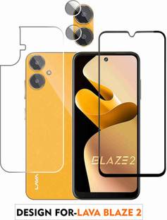 Olonga Front and Back Tempered Glass for LAVA BLAZE 2