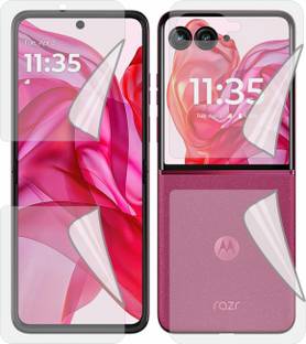 Mobling Front and Back Tempered Glass for Moto Razr 50 Ultra (Edge To Edge TPU Full Coverage)