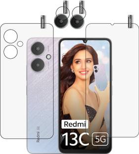 GARUDA GLASS Front and Back Tempered Glass for Redmi 13C 5g with camera lens protector