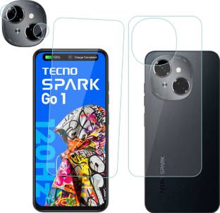 Ten To 11 Front and Back Tempered Glass for Tecno Spark Go 1, Tecno Spark Go 1 [With Rear Camera Lens Guard]