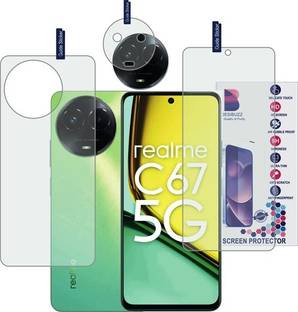 DESIBUZZ Front and Back Tempered Glass for realme C67 5G, realme C67 5G camera lens