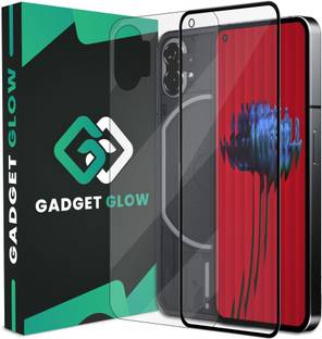 Gadget Glow Front and Back Tempered Glass for Nothing Phone 1 5G, Nothing Phone 1, Nothing Phone (1) 5G, Nothing 1, ( 1 OG Tempered Glass With 1 Back Nano Fiber )