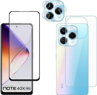 Vatsin Front and Back Tempered Glass for Infinix Note 40X 5G, Infinix Note 40X 5G [With Rear Camera Lens Guard]