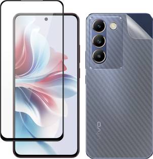 Ten To 11 Front and Back Tempered Glass for ViVO Y200e 5G, ViVO Y200e 5G [Back Carbon Fiber]