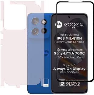 ECMERED Front and Back Tempered Glass for Motorola edge 50 neo, moto edge 50 neo, MOTOROLA EDGE 50 NEO, MOTO EDGE 50 NEO