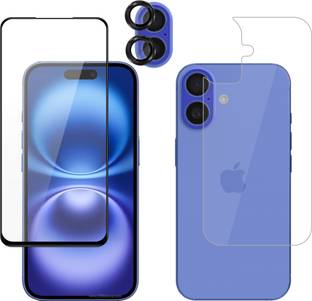 Ten To 11 Front and Back Tempered Glass for Apple iPhone 16, Apple iPhone 16 [With Rear Camera Lens Guard]