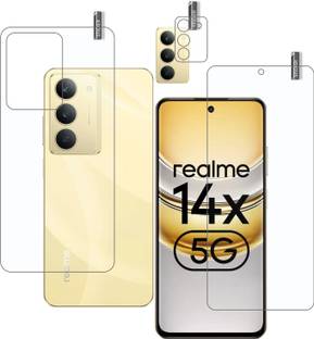 GARUDA GLASS Front and Back Tempered Glass for REALME 14X 5G with camera lens protector