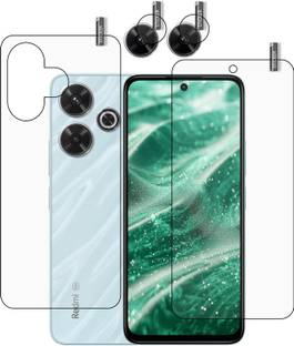BOMGUARD Front and Back Tempered Glass for Redmi 13 5G With Camera Lens Protector