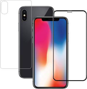 Menext Front and Back Tempered Glass for Apple iPhone X