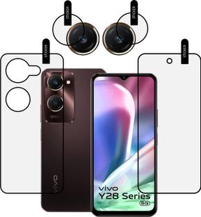 MOBKAVACH Front and Back Tempered Glass for Vivo Y28s 5G WITH CAMERA LENS PROTECTOR