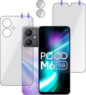 PONDRIK Front and Back Tempered Glass for POCO M6 5G