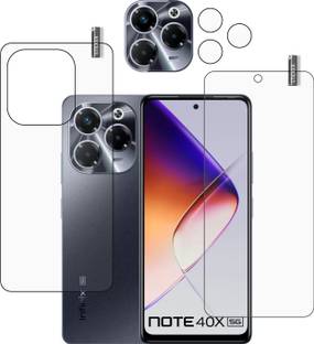 BOMGUARD Front and Back Tempered Glass for INFINIX NOTE 40X 5G With Camera Lens Protector