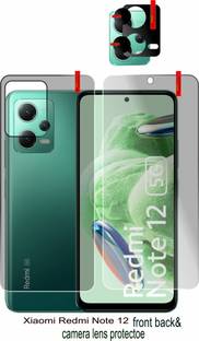 ICROMECK Front and Back Tempered Glass for Redmi Note 12 5G