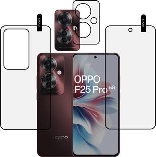 MOBKAVACH Front and Back Tempered Glass for OPPO F25 PRO 5G WITH CAMERA LENS PROTECTOR