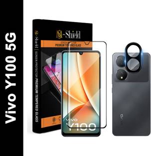 MS-Shield Edge To Edge Tempered Glass for Vivo Y100 5G, With Camera Lens Protector