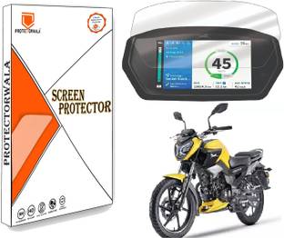 Protectorwala Impossible Screen Guard for TVS RAIDER 125 SMARTXONNECT Screen Guard Protector Accessories Motorcycle Digital Console Speedometer- Clear