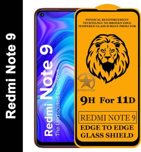 SEVEN7STAR Edge To Edge Tempered Glass for Mi Redmi Note 9