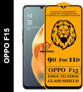 KING COVERS Edge To Edge Tempered Glass for Oppo F15