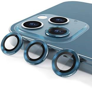 RADHYA Camera Lens Protector for Apple iPhone 12 Pro Max Blue Camera Lance With Inbuilt Tempered Glass Aluminium Alloy Metal Ring Scratch proof Very Easy To Install With Ultra Protection