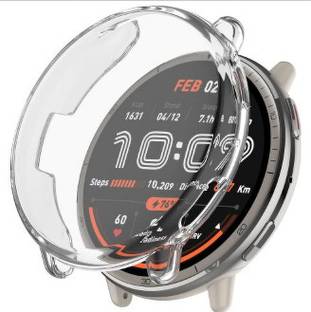 KAZUKI Screen Guard for Amazfit Active 2 A2437 Electroplated TPU Full Coverage Watch Protective Case (Clear)