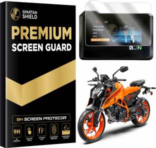 spartan shield Screen Guard for 2024 KTM DUKE 390 FACELIFT Bike 5 INCH COLOR TFT DISPLAY | Scratch Resistant | Digital Instrument Cluster Accessory | 9H Protector Duke390 2023 [Not Tempered Glass]