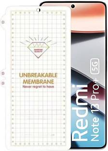 UNIKWORLD Screen Guard for Redmi Note 13 Pro Plus Screen Protector Unbreakable Membrane,Anti-Scratch,9H Hardness,Ultra Thin,High Definition, Screen guard For Redmi Note 13 pro Plus