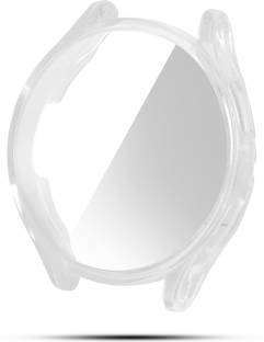 Protance Front and Back Screen Guard for Samsung Galaxy Watch4 (44mm), (2 in 1), Silicon Screen Protector with Silocon Case, (FULL COVER ON WATCH DISPLAY)