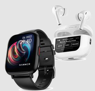 TIMEZEK Screen Guard for TIMEZEK WearPods Smartwatch with Wireless Earbuds, GPS Fitness Tracker, Music Storage, Heart Rate, Always-on HD Display, Best Headphones & Smart Watch in one Gift (Black Commando)