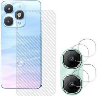 ARBAN Screen Guard for itel A90 4G Camera Lens Protector | Anti-Scratch | Edge to Edge Full Coverage | 9H Hardness (BACK CARBON FIBER SKIN + CAMERA LENS PROTECTOR)