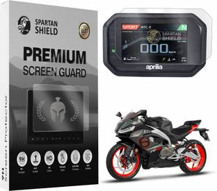 spartan shield Screen Guard for APRILIA RS457 | 5 INCH LCD Digital Instrument Cluster Protector || APRILLIA RS 457 Bike Meter Console Accessory | Anti Scratch Speedometer Cover for ApriliaRS457 [Not Tempered Glass]