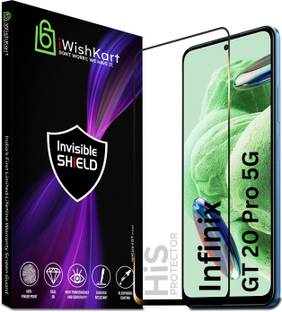 iWishKart Edge To Edge Tempered Glass for Infinix GT 20 Pro 5G, Infinix GT 20 Pro, Infinics GT 20 Pro 5G, Infinics GT 20 Pro, GT20 Pro / 20pro, Premium Military grade Edge to Edge Premium gorilla temper / tg black glass screenguard with Self Installation Guide - Wet & Dry wipes, Dust Absorber [With Warranty] mobile ka gilas cover