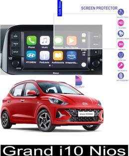 DESIBUZZ Screen Guard for HYUNDAI Grand i10 Nios Car Infotainment System Screen Guard, Hammer Proof,Unbreakable,9H Nano FlexiGlass