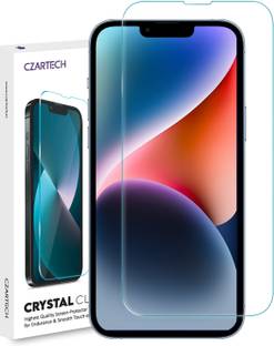 CZARTECH Tempered Glass Guard for Apple iPhone 13, Apple iPhone 13 Pro, Apple iPhone 14, Apple iPhone 16e