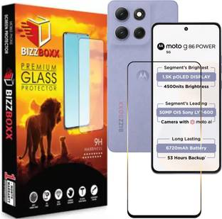 BizzBoxx Tempered Glass Guard for MOTOROLA G86 Power 5G, MOTOROLA G86 Power, MOTO G86 Power, Motorole G 86, Precise Curved Edges, Scratch Guard, temper glass guard, screen guard, 6.7 Inch With Installation Kit