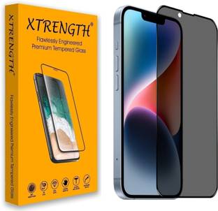 XTRENGTH Tempered Glass Guard for Apple iPhone 13, iPhone 14, iPhone 13 Pro, iPhone 16e, Apple iPhone 13, Apple iPhone 14, Privacy / Anti-Spy Screen Guard / Screen Protector, with Easy Installation Kit