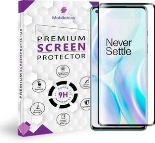 Mobliebies Tempered Glass Guard for Oneplus 8 5G Full Glue Curved Screen Protector - ( Non-UV Glass )